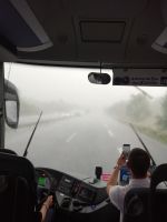 Ankunft in Sachsen beim starken Gewitter