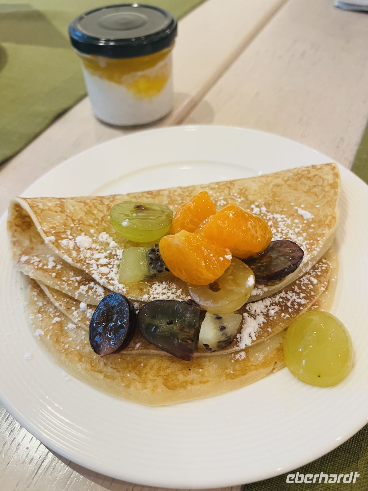 Pfannkuchen mit Obst
