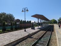 Bahnsteig in Hoff (Trzesacz)