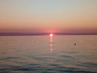 Sonnenuntergang in Kolberg an der polnischen Ostseeküste