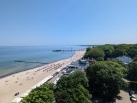 Panoramablick auf die Ostseeküste von Kolberg