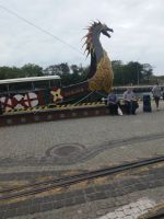 Wikingerschiff im Hafen Kolbergs