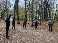 Aufwärmen beim Nordic Walking