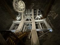 Holzaussteifung in der Salzmine