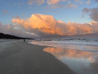 Sonnenaufgang am Strand von Kolberg