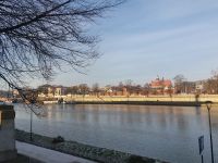 2024-Silvesterreise Krakau: Vor der Abfahrt - letzter Blick über die Weichsel
