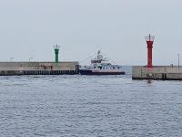 Die Hafeneinfahrt von Mrzezyno