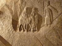 Salzbergwerk Wielizcka Relief im Salzstock