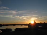 Sonnenuntergang am Inulec-See