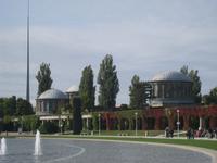 Breslau, Kolonaden und Pavillions an der Jahrhunderthalle