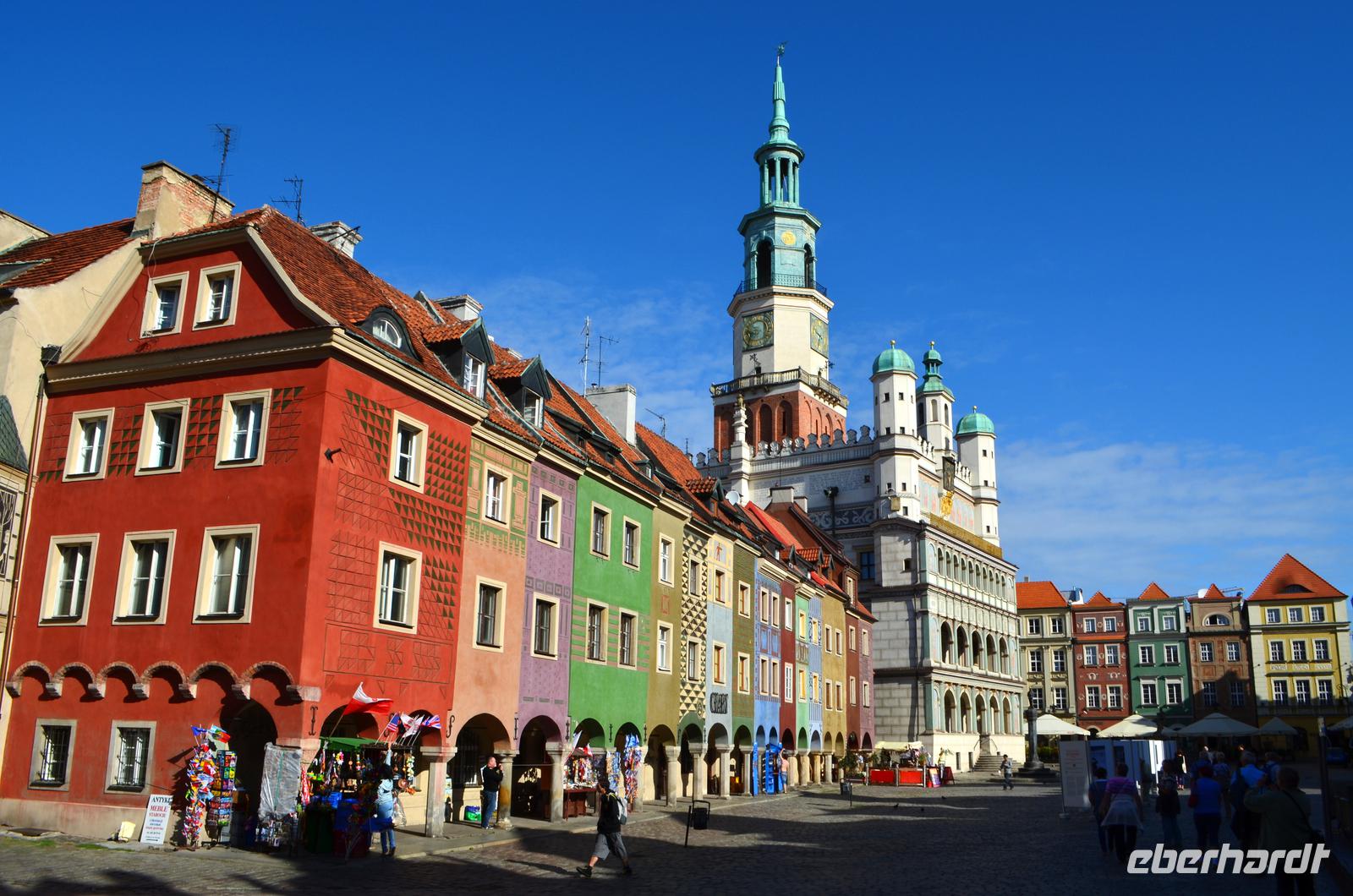 153 Posen (Poznan), Hauptmarkt mit Rathaus