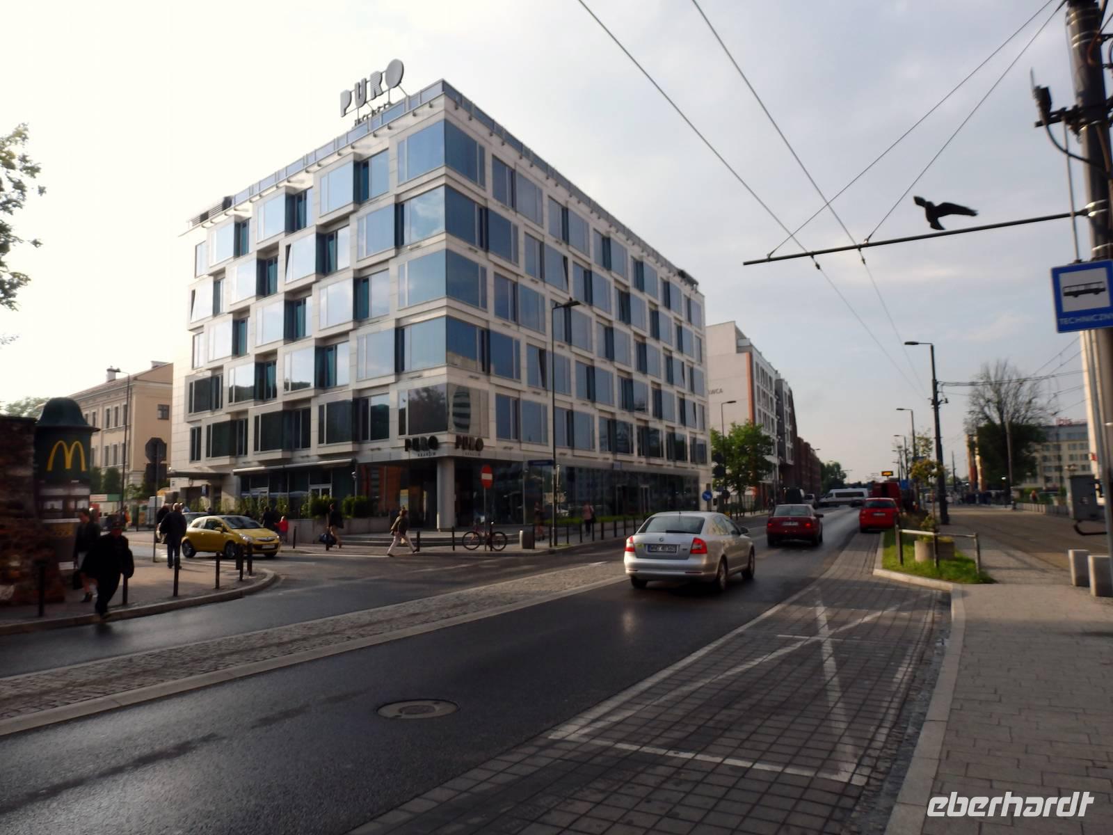 Unser Hotel PURO in Krakau, hier geht alles nur mit der Chipkarte