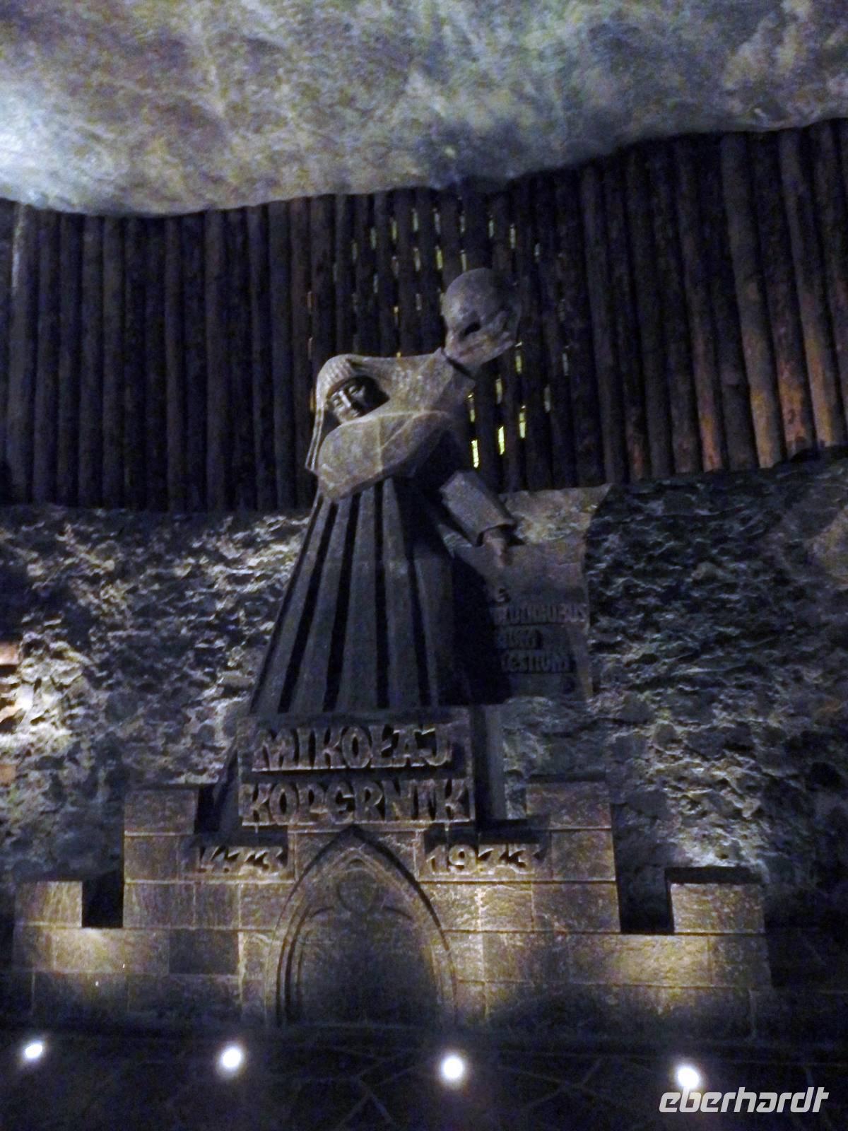 Andenken an Kopernikus im Bergwerk Wieliczka