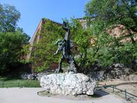 Der Drache am Fuße der Wawelburg in Krakau