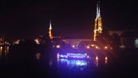 Oder und Dominsel bei Nacht