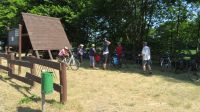 Radpause an einem Picknickplatz