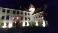 Schloss Krokowa am Abend