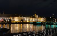 Universität Breslau am Abend