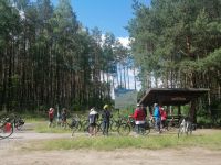 eine Trinkpause im Wald