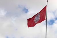 Maurische Flagge auf der Burg in Silves