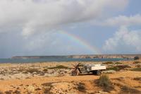Regenbogen an der Bucht in Sagres