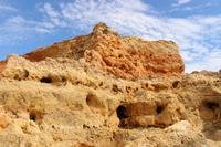 Blick auf die Felsen in Carvoeiro