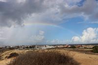 Regenbogen in der Bucht in Sagres