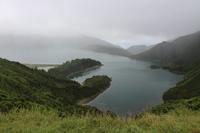 Blick auf den Feuersee (Lagoa do Fogo)