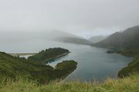 Blick auf den Feuersee (Lagoa do Fogo)
