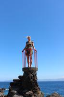 Reiseleiterin Birgit an der Nordküste von Pico