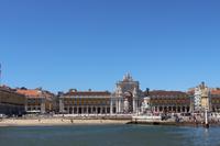 Bootsfahrt auf dem Tejo - Blick auf den Handelsplatz