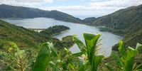 Blick auf den Lago da Fogo