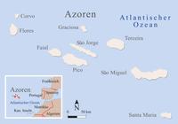 Karte von den Azoren