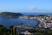 Die Sicht über ganz Horta