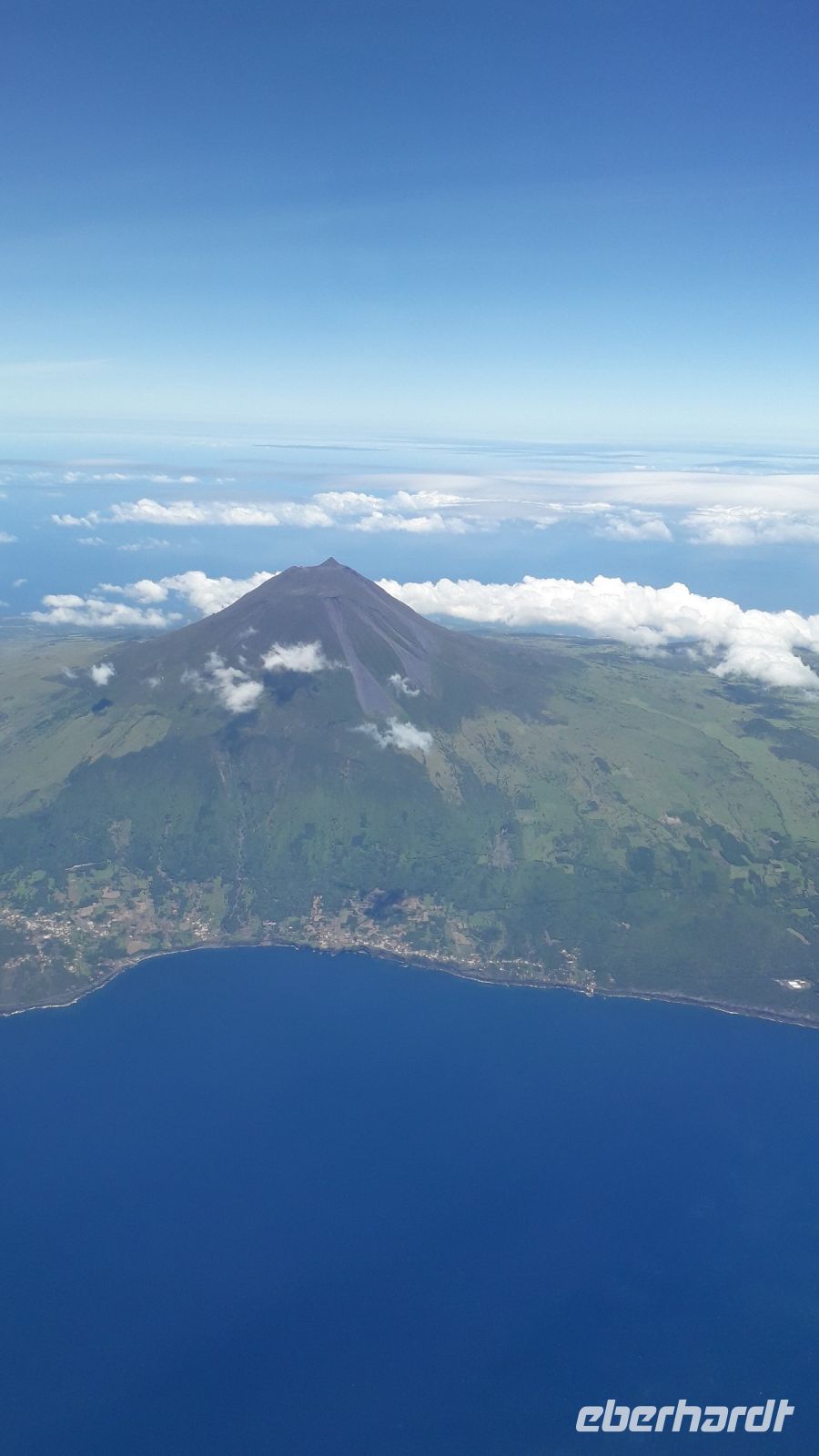 Der Blick auf Pico aus der Luft