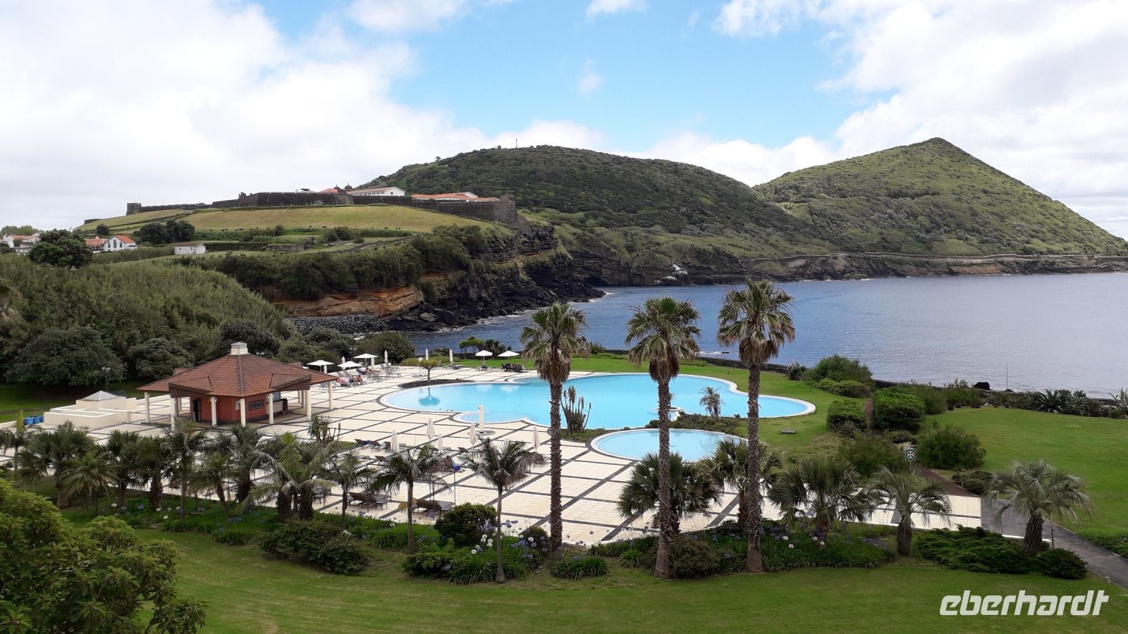 Der Blick vom Hotel auf Monte Brasil