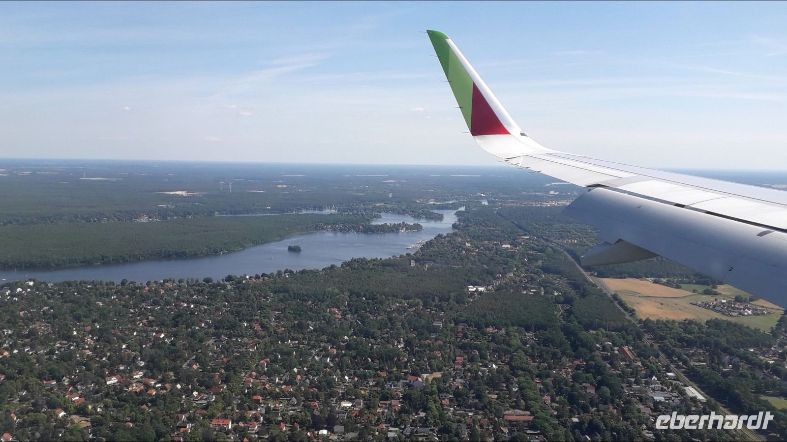 Im Anflug auf den BER Flughafen