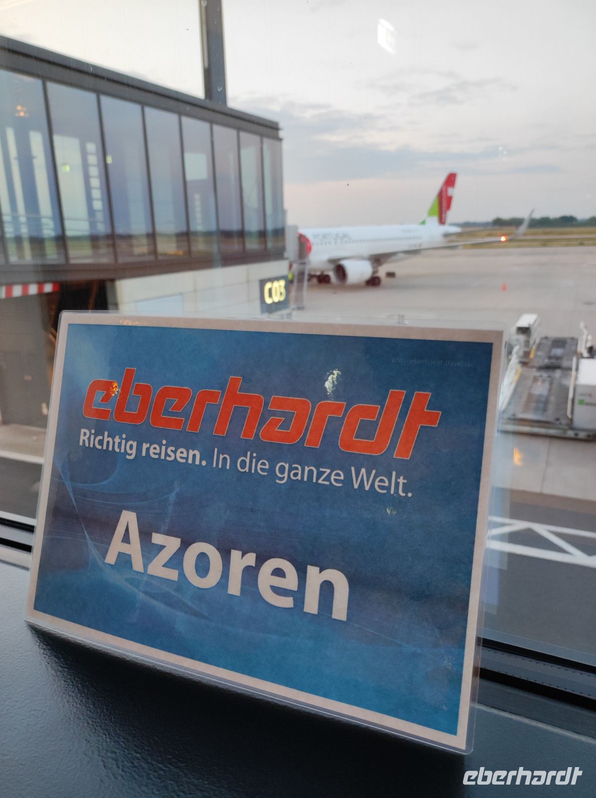 Am Flughafen in Berlin, kurz vor Abflug.
