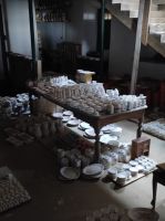 Keramiklager in der Keramikfabrik auf Sao Miguel, Portugal