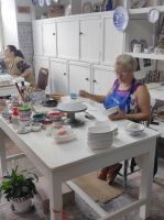 Die Künstler in der Keramikfabrik auf Sao Miguel, Portugal