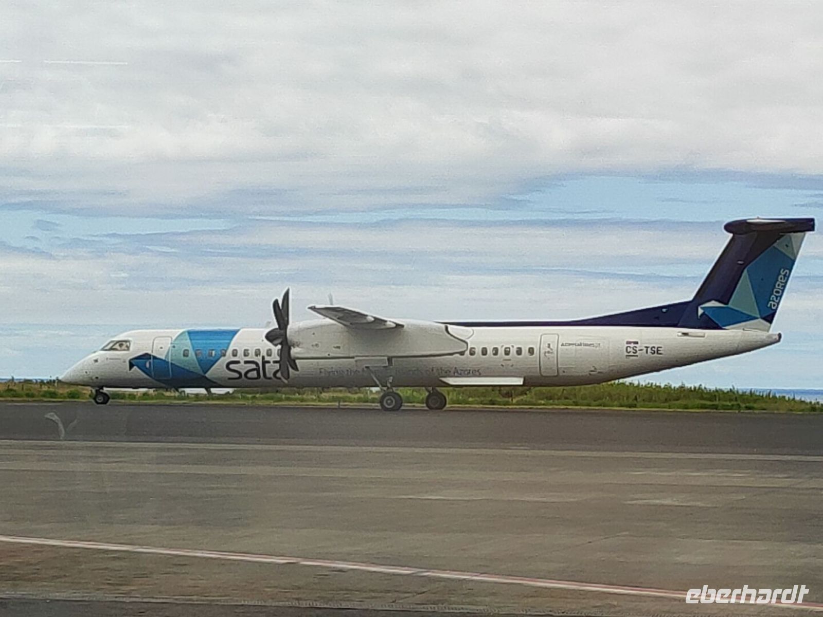 Unser Flugzeug von Ponta Delgada auf die Azoren Insel Faial