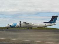 Unser Flugzeug von Ponta Delgada auf die Azoren Insel Faial