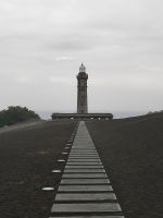 Leuchtturm Ruine in Capelinhos auf Faial, Portugal