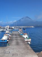 Blick auf den Pico Vulkan auf Pico, Portugal