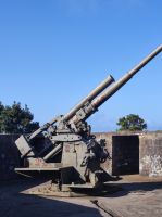 Ein ehemaliges Flak-Geschütz auf dem 