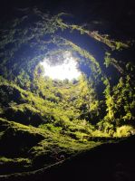 Der Vulkanschlot von Innen