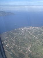 Weiterflug  - Blick auf die Insel Pico