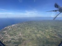 Weiterflug  - Blick auf die Insel Pico