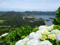Sao Miguel, Sete Cidades, Vista de Rai - Königsblick über die Caldeira