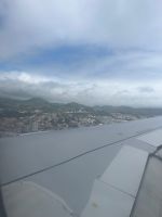 Anflug auf Ponta Delgada, São Miguel, Azoren, Portugal
